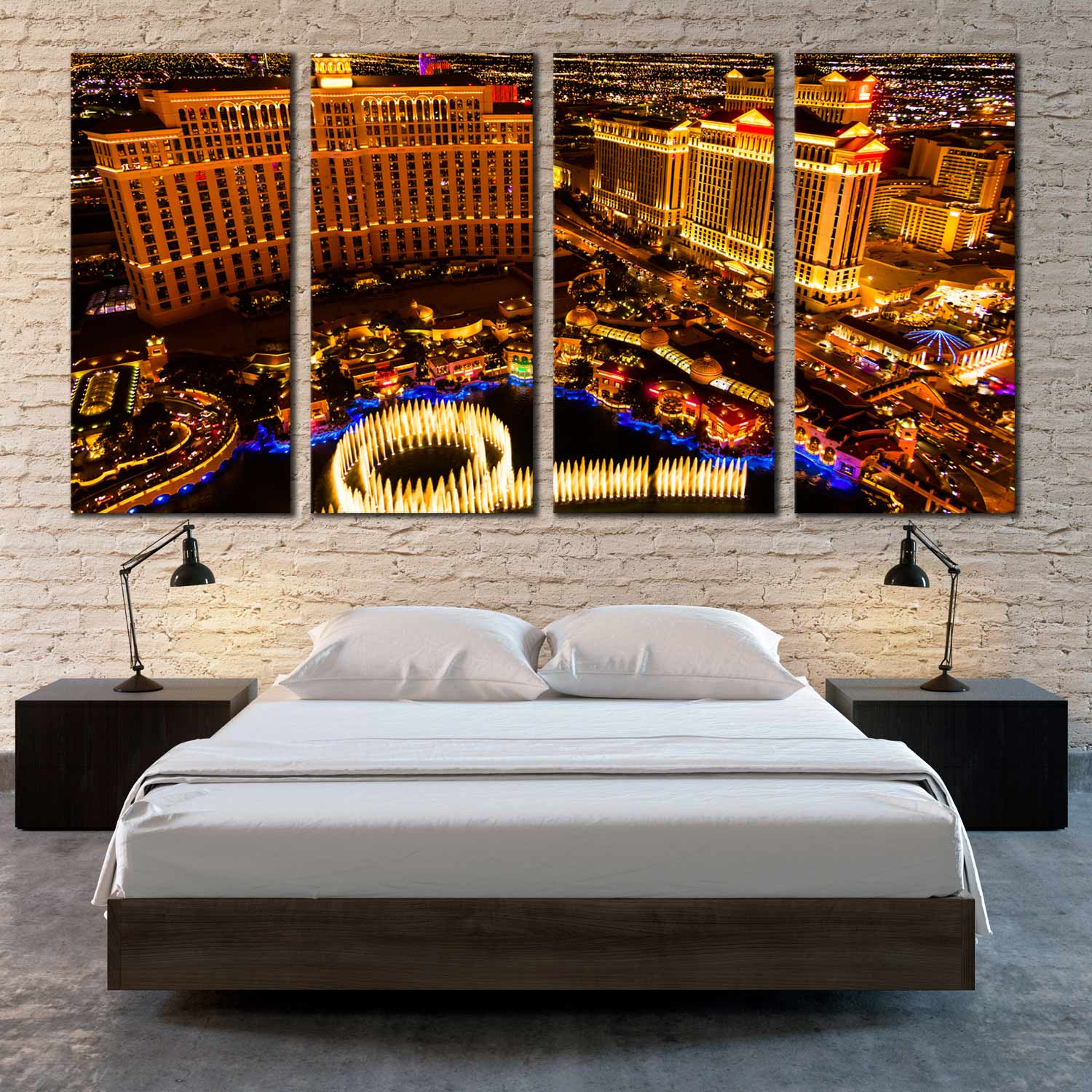 Canvas Set of Las Vegas City Las Vegas Large Wall Art for 